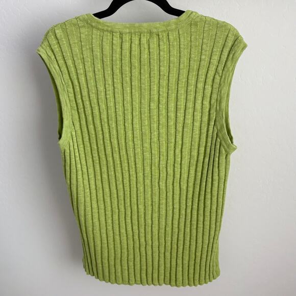 Free People Beach Veda Sweater Set Large Green Tank Skirt Ribbed Knit Stretch - Picture 5 of 14